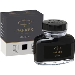 Parker Quink Fountain Pen Ink Permanent Black Bottle 57Ml