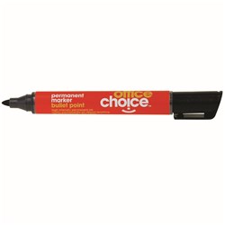 OFFICE CHOICE PERMANENT MARKER BULLET BLACK