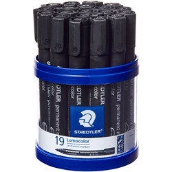 STAEDTLER PERMANENT MARKER 352 Bullet Black Pack of 19