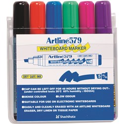 ARTLINE 579 ASST WALLET WHITEBOARD MARKERS (6)