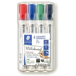 STAEDTLER WHITEBOARD MARKER 351 Chisel Assorted Wallet of 4