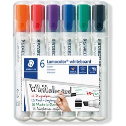 STAEDTLER 351 WHITEBOARD MARKER CHISEL WALLET (6)