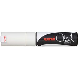 Uni Chalk Marker 8Mm Chisel White