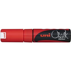 Uni Chalk Marker 8Mm Chisel Red