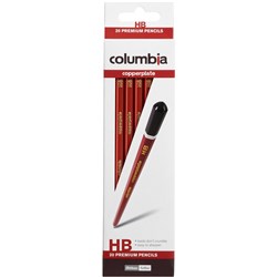 COLUMBIA COPPERPLATE PENCILS Hexagon HB Pack of 20 