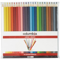 COLUMBIA COLOUR SKETCH PENCILS Assorted Colours Wallet of 24