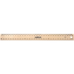 RULER WOODEN POLISHED 30CM