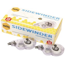 Correction Tape Sidewinder Marbig Bulk Pack Box 12