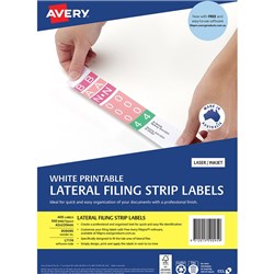 AVERY L7174 LATERAL FILING LBL A4 4 Per Sheet Box of 400