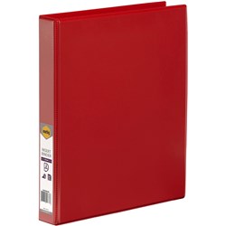Marbig Clearview Insert Binder A4 2D Ring 25Mm Red