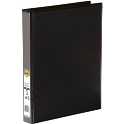 Marbig Clearview Insert Binder A4 4D Ring 25Mm Black