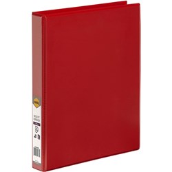 Marbig Clearview Insert Binder A4 4D Ring 25Mm Red