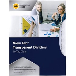 DIVIDER 10 TAB VIEW-TAB CLEAR