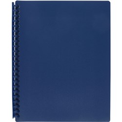 Marbig Refillable Display Book A4 20 Pocket Dark Blue