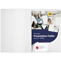 Marbig Presentation Folder A4 Matt White (50)