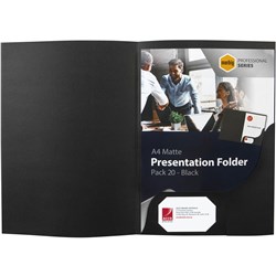 Marbig Presentation Folder Pro-Series Matt Black (20)