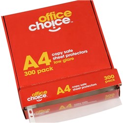 OFFICE CHOICE SHEET PROTECTORS A4 Copysafe Box of 300 