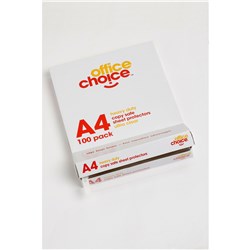 OFFICE CHOICE SHEET PROTECTORS A4 Heavy Duty Copysafe Box of 100