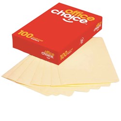 Office Choice Manilla Folder Foolscap Buff Box Of 100
