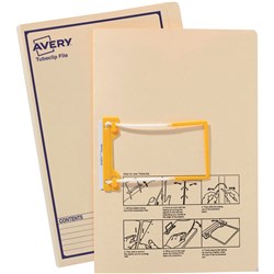 Avery Tubeclip Files Buff Printed Blue