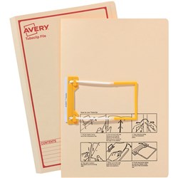 Avery Tubeclip Files Buff Printed Red