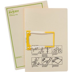 Avery Tubeclip Files Buff Printed Green