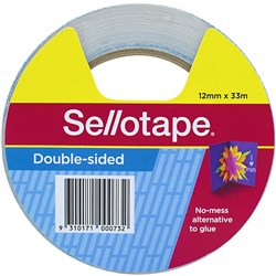 Sellotape 404 Dbl Sided Tape 12Mmx33M Roll