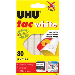 Uhu Tac Adhesive White Putties Pack Of 80