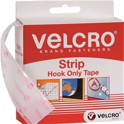 Velcro Brand Stick On Hook Only Tape 25Mmx3.6M White