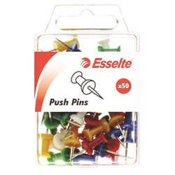 Esselte Push Pins 8X20Mm Assorted Pack Of 50