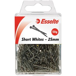 Esselte Short White Pins (50)