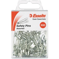 Esselte Safety Pins Assorted Pk60