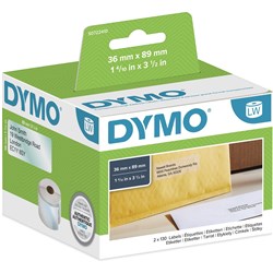 DYMO LABELWRITER LABELS Plastic Large Address 36x89mm Box of 260