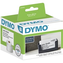 DYMO LW Label Appointment card Non-Adhesive 89mm x 51mm Box of 300