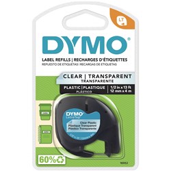 Dymo Letra-Tag Tape Clear