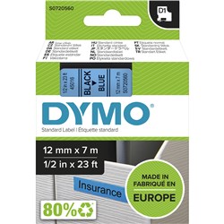 DYMO D1 12MM BLACK/BLUE