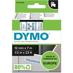 DYMO D1 12MM BLUE/WHITE