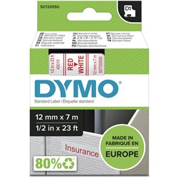 DYMO D1 12MM RED/WHITE