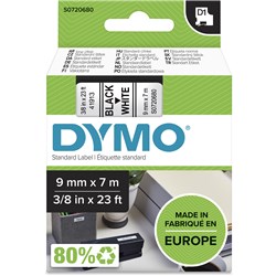 DYMO D1 09MM BLACK/WHITE