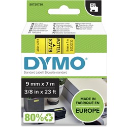 DYMO D1 09MM BLACK/YELLOW