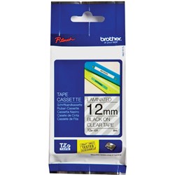 Brother Tze-131 P-Touch Tape 12Mmx8M Black On Clear