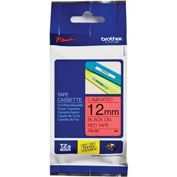 P-TOUCH TZ-431 12MM BLACK/RED