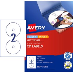 LASER LABEL L7676 CD/DVD 117MM DIA. (25)