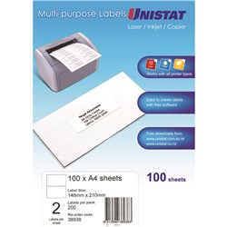 LASER LABEL UNISTAT 2(P/PG) 148X210MM