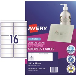 Laser Label L7562 16 (Per Page) 99.1X34Mm Clr (25)