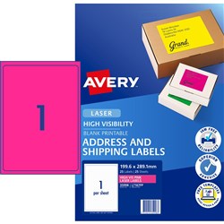Laser Label L7167Fp Fluro Pink 1 (25)