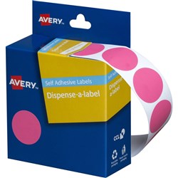 Label Circle Pink 24Mm