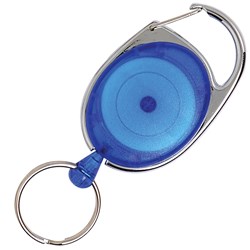 Rexel Retractable Key Holder Snap Lock Blue