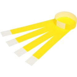 Rexel Wrist Bands W/Serial Number Fluoro Yellow (100)
