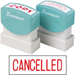 STAMP X CANCELLED RED